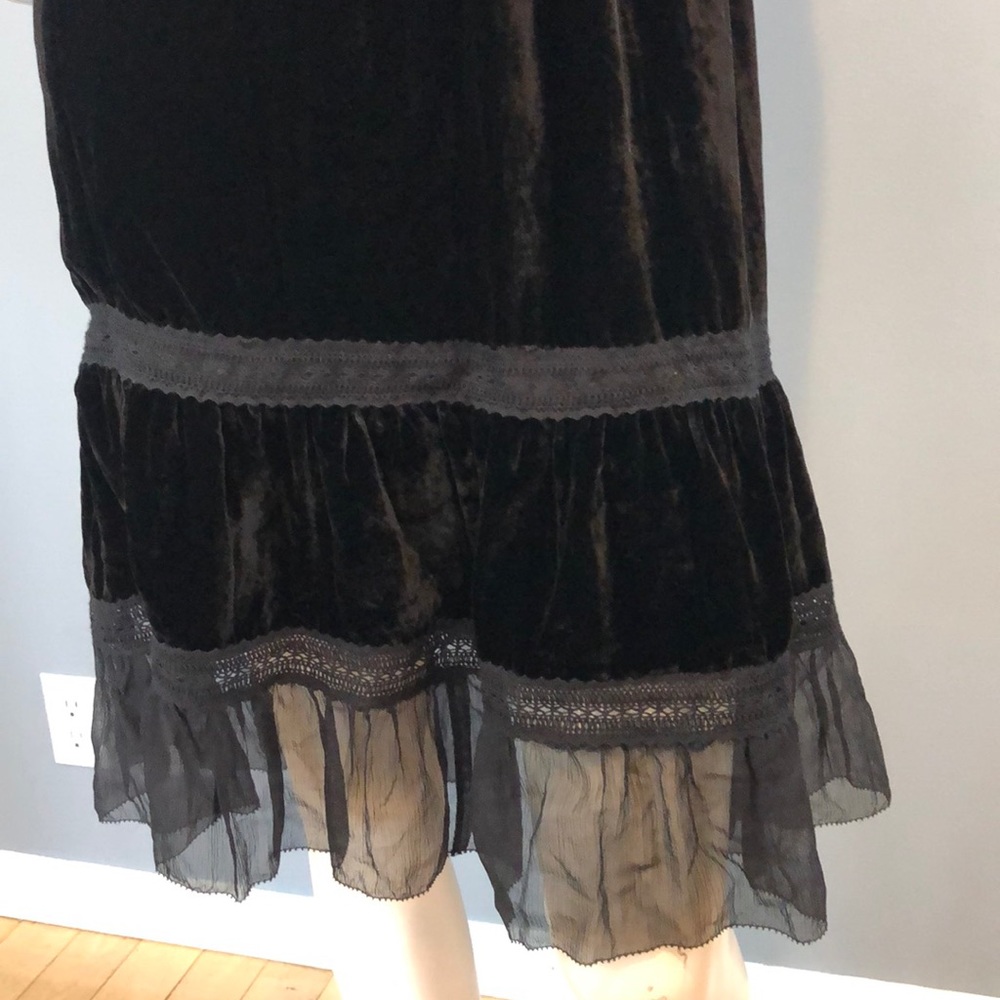 NWT Elie Tahari Black Velvet Skirt Sz LG - Picture 4 of 8